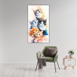 Cuadro grupo de gatitos