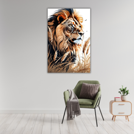 Cuadro de león africano 0005