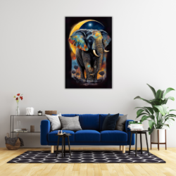 Cuadro elefante y la luna