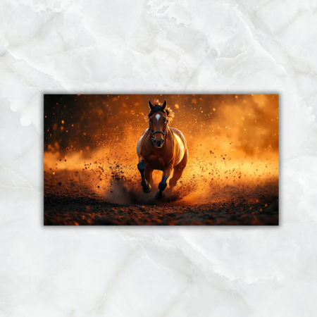 Cuadro Caballo cafe corriendo 002 - Imagen 2