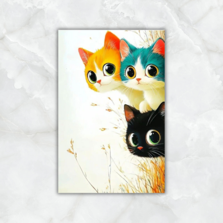 Cuadro Infantil gatitos mirando - Imagen 2