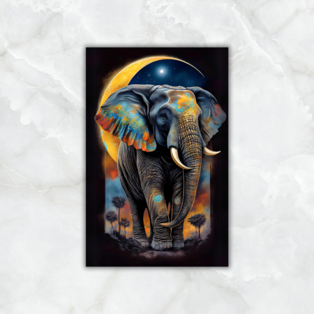 Cuadro elefante y la luna - Imagen 2