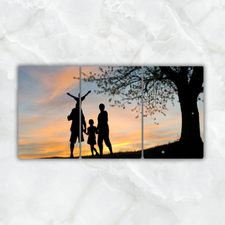 Cuadro Personalizado trìptico familiar horizontal a color - Imagen 2