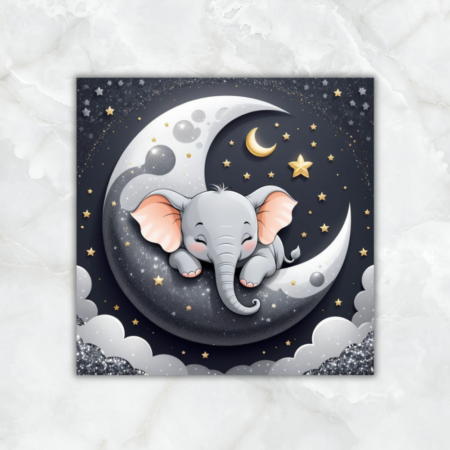 Cuadro Infantil elefante durmiendo - Imagen 2