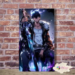 Cuadro Solo Leveling - sung jin woo y su espada 02