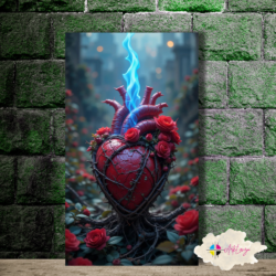 Cuadro Gótico corazón 001