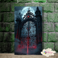 Cuadro Gótico puerta de cementerio