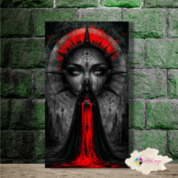 Cuadro Gótico mujer encapuchada.