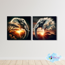 Cuadro de Animales - Elefante DUO 001