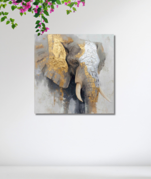 Elefante dorados y grises 02