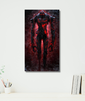 Cuadro Beru Solo Leveling en canvas con diseño oscuro y aura violeta estilo anime