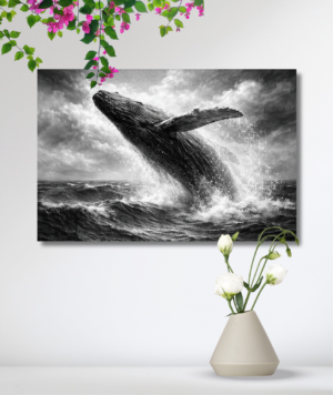 Ballena en blanco y negro