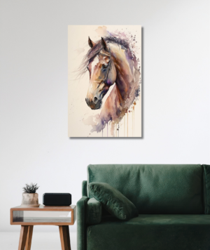 Cuadro animales - caballo acuarela