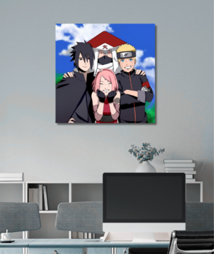 cuadros equipo 7 adolescentes naruto shippuden con kakashi arte anime canvas decorativo