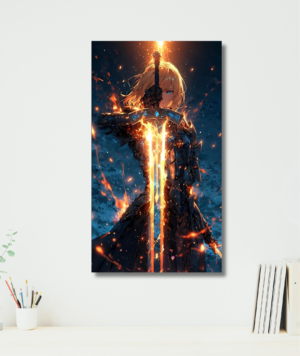 cuadro canvas cha hae in solo leveling arte anime elegante decorativo