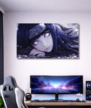 Cuadro de Hinata Hyuga de Naruto Shippuden en canvas decorativo anime para pared