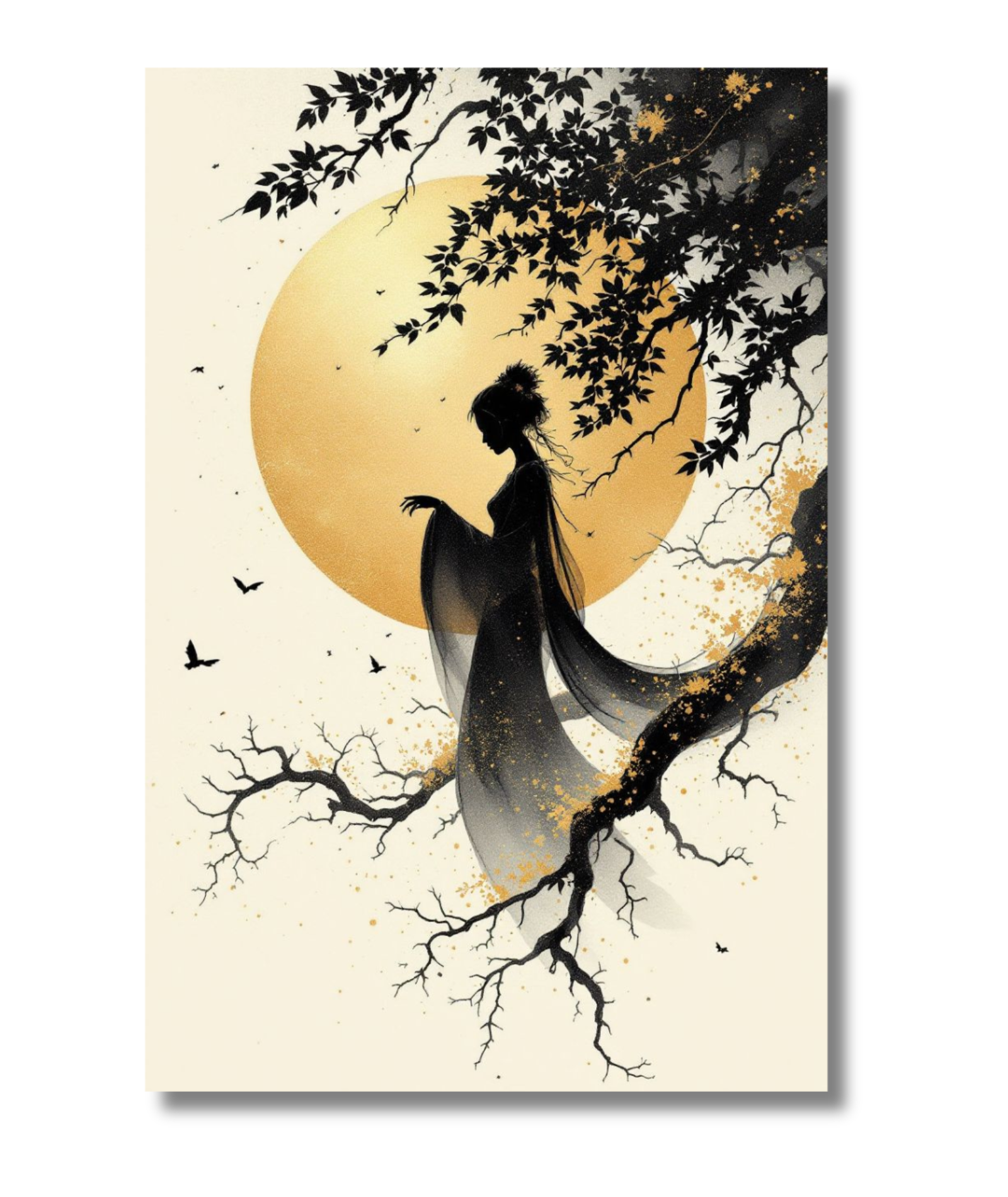 Arte Asiático - mujer y el sol - Imagen 2