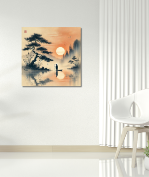 Arte Asiático - antiguo, el pescador