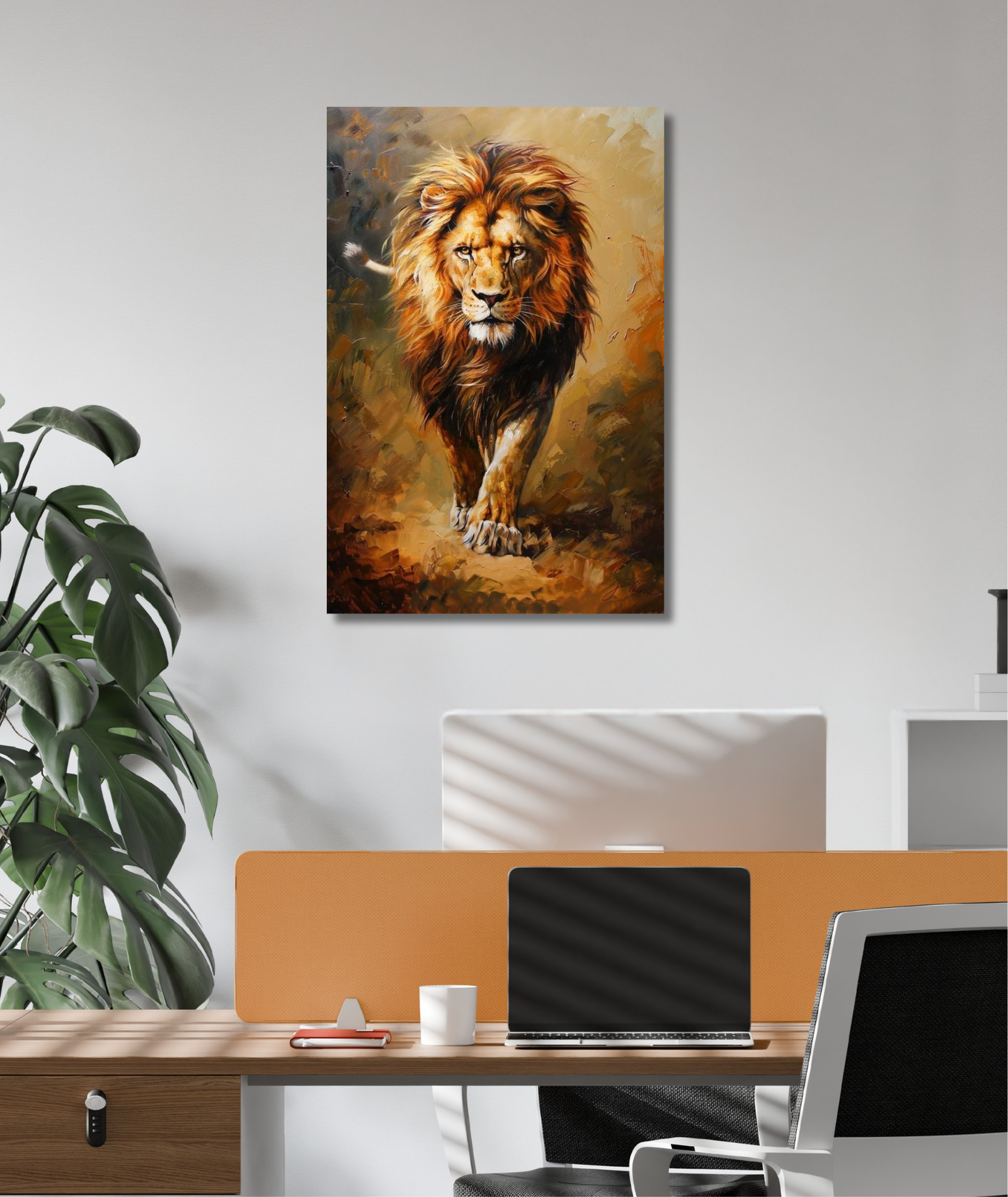 Cuadro animales - león 001