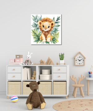 Cuadro infantil - cría de león 001