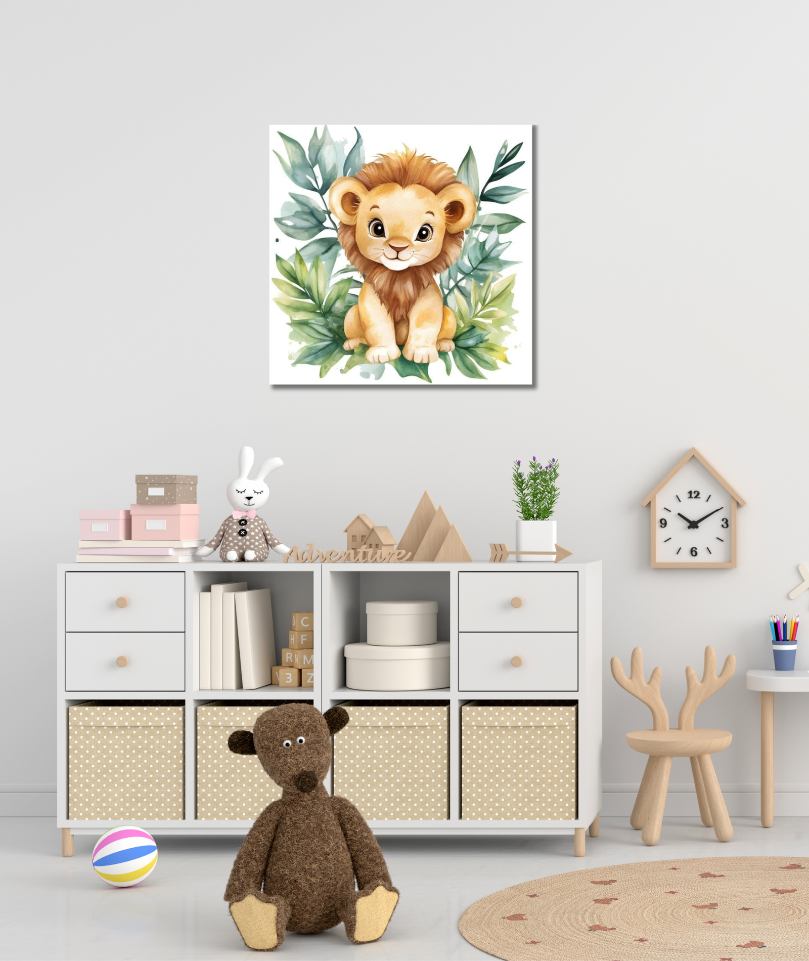 Cuadro infantil - cría de león 001