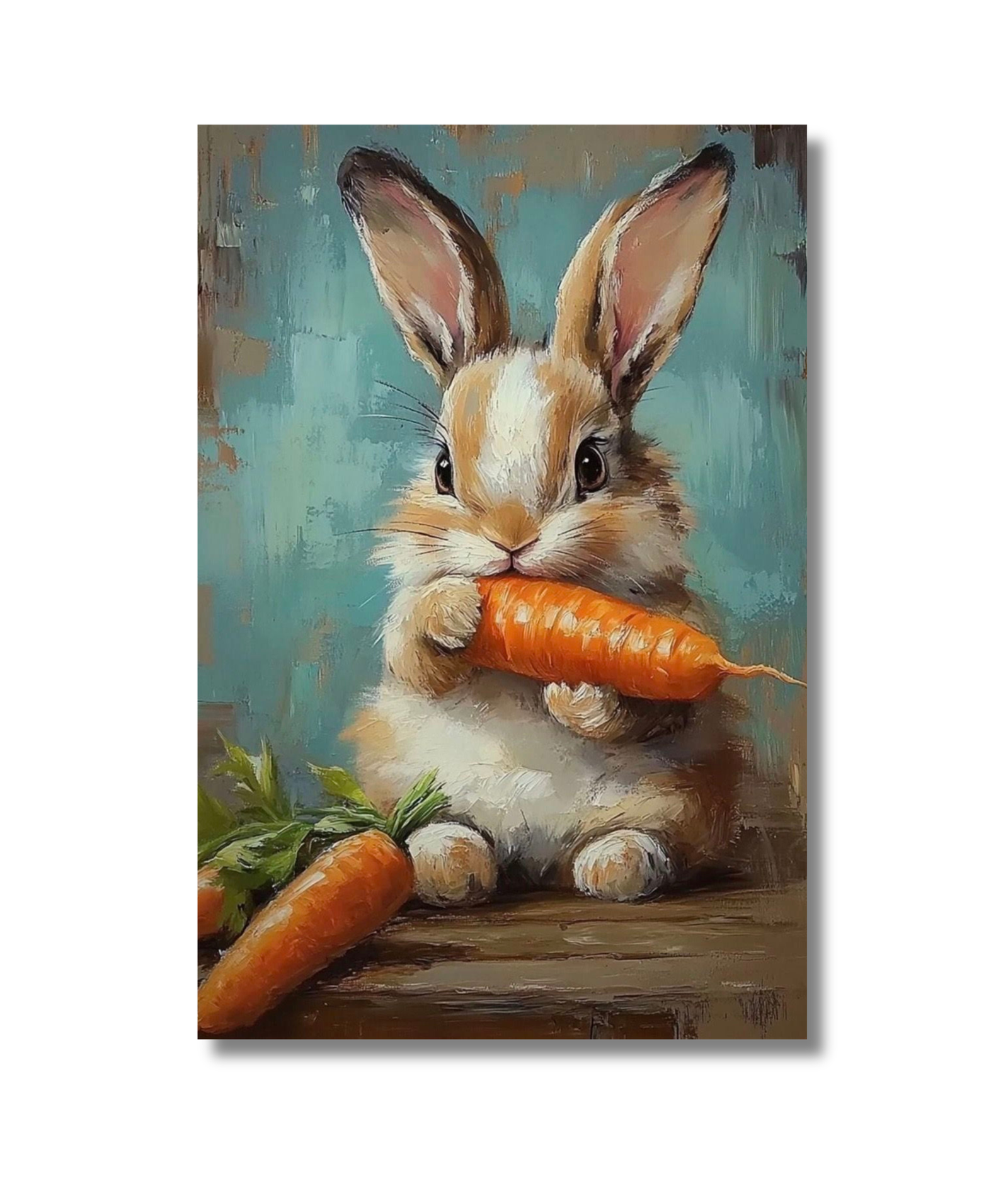 Cuadro infantil conejito en el columpio - Imagen 2