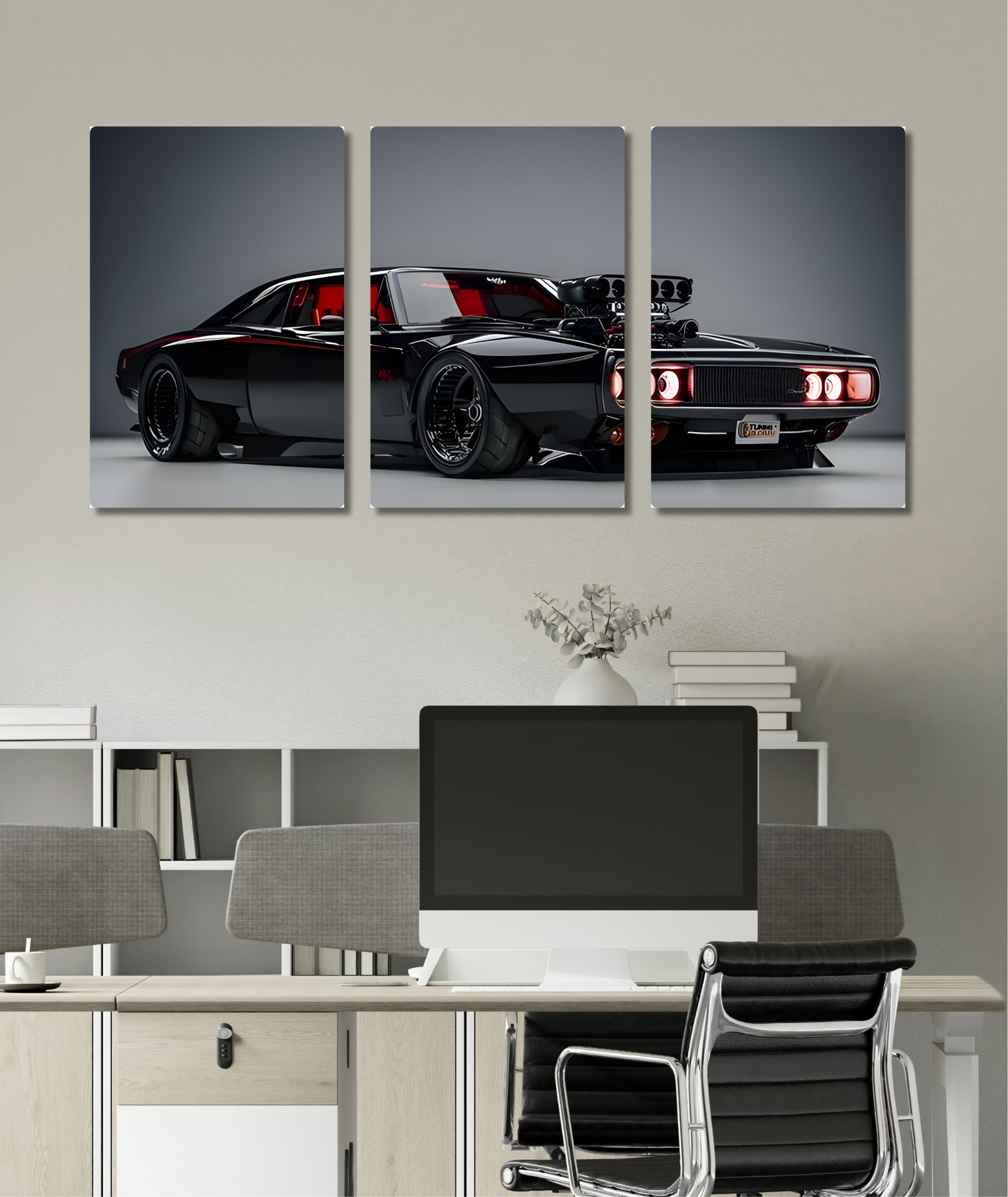 Set de 3 - Cuadro de auto clásico 001
