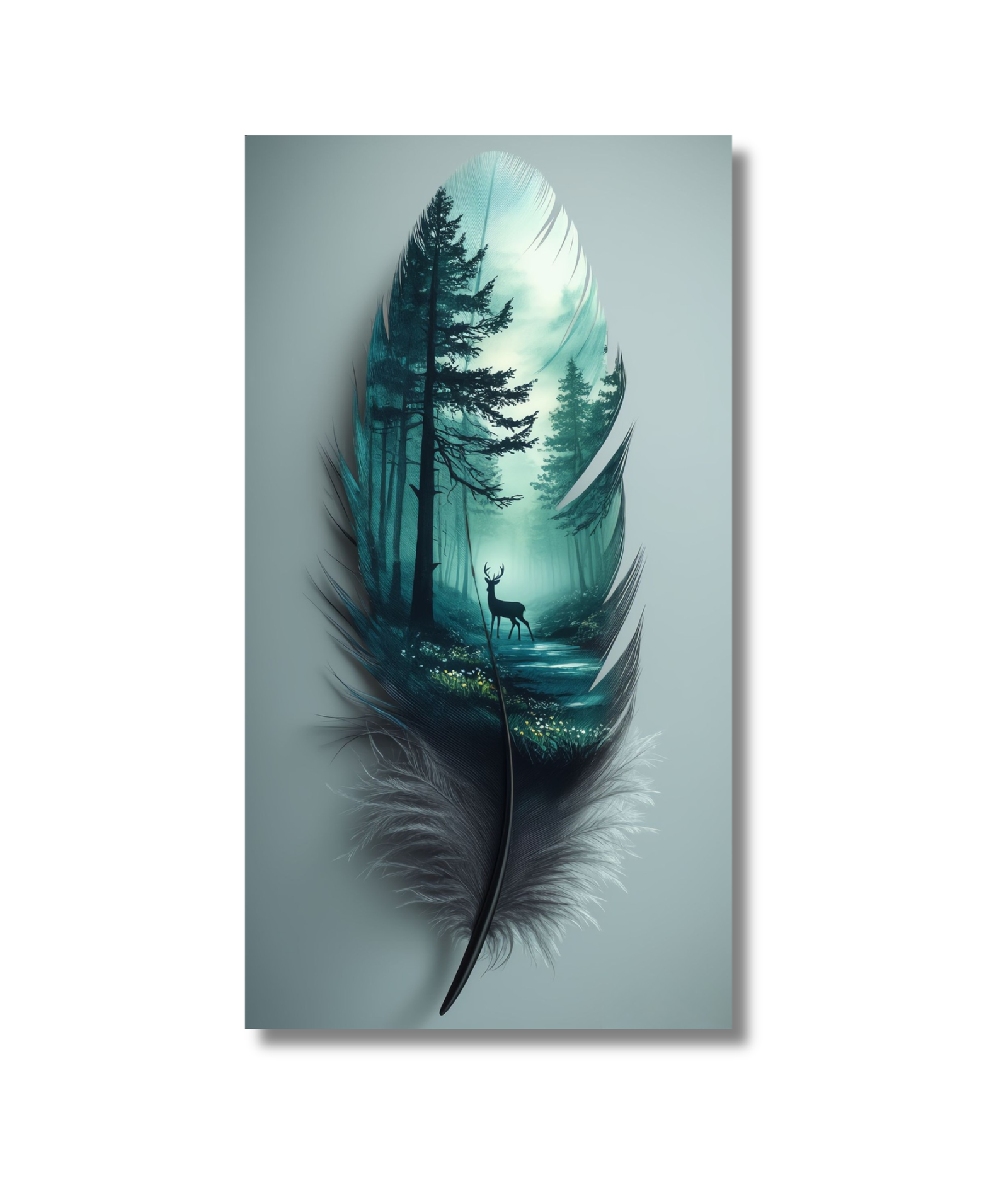 Pluma con un fondo de naturaleza - Imagen 2