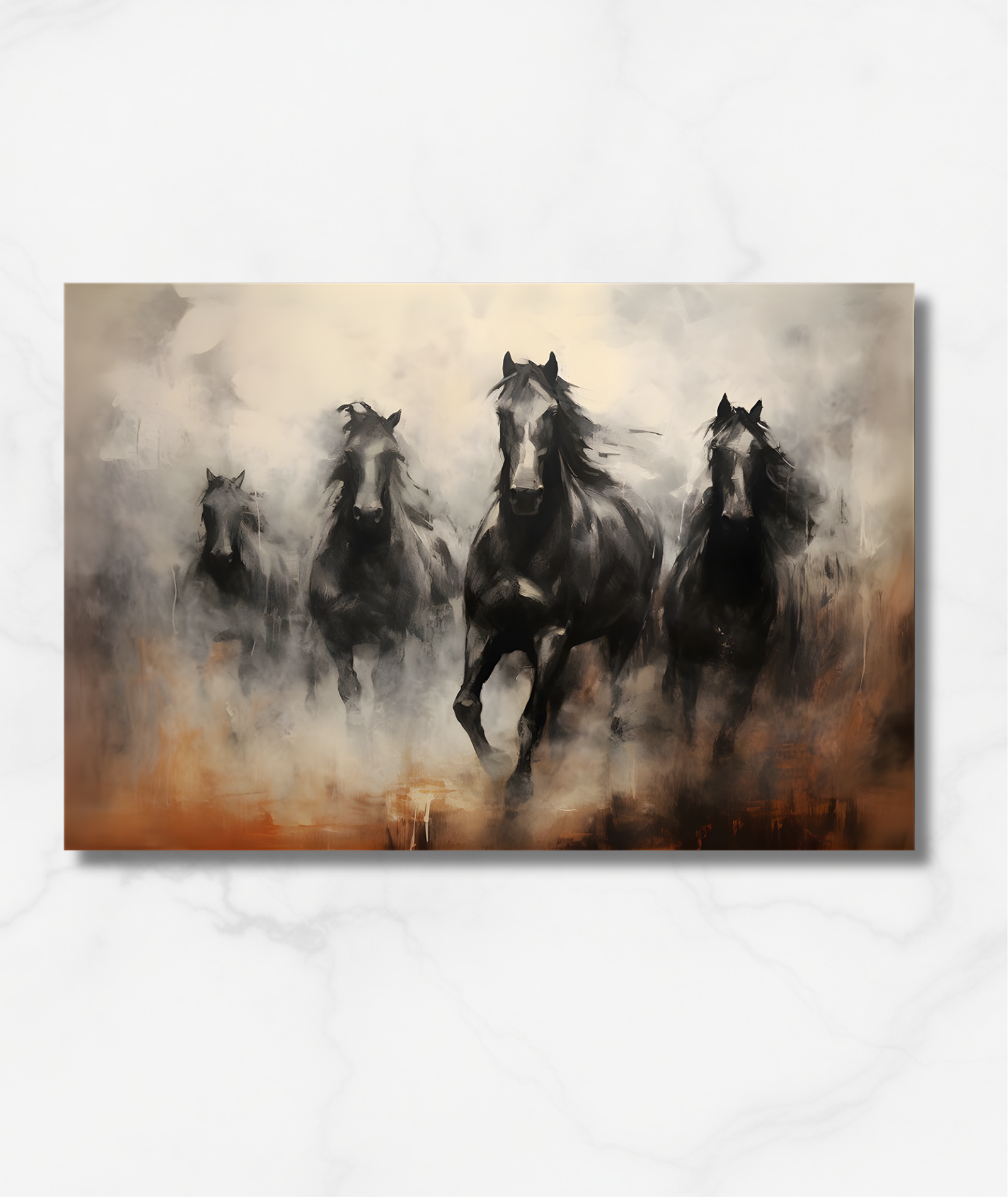 Cuadro animales - caballos cabalgando - Imagen 2