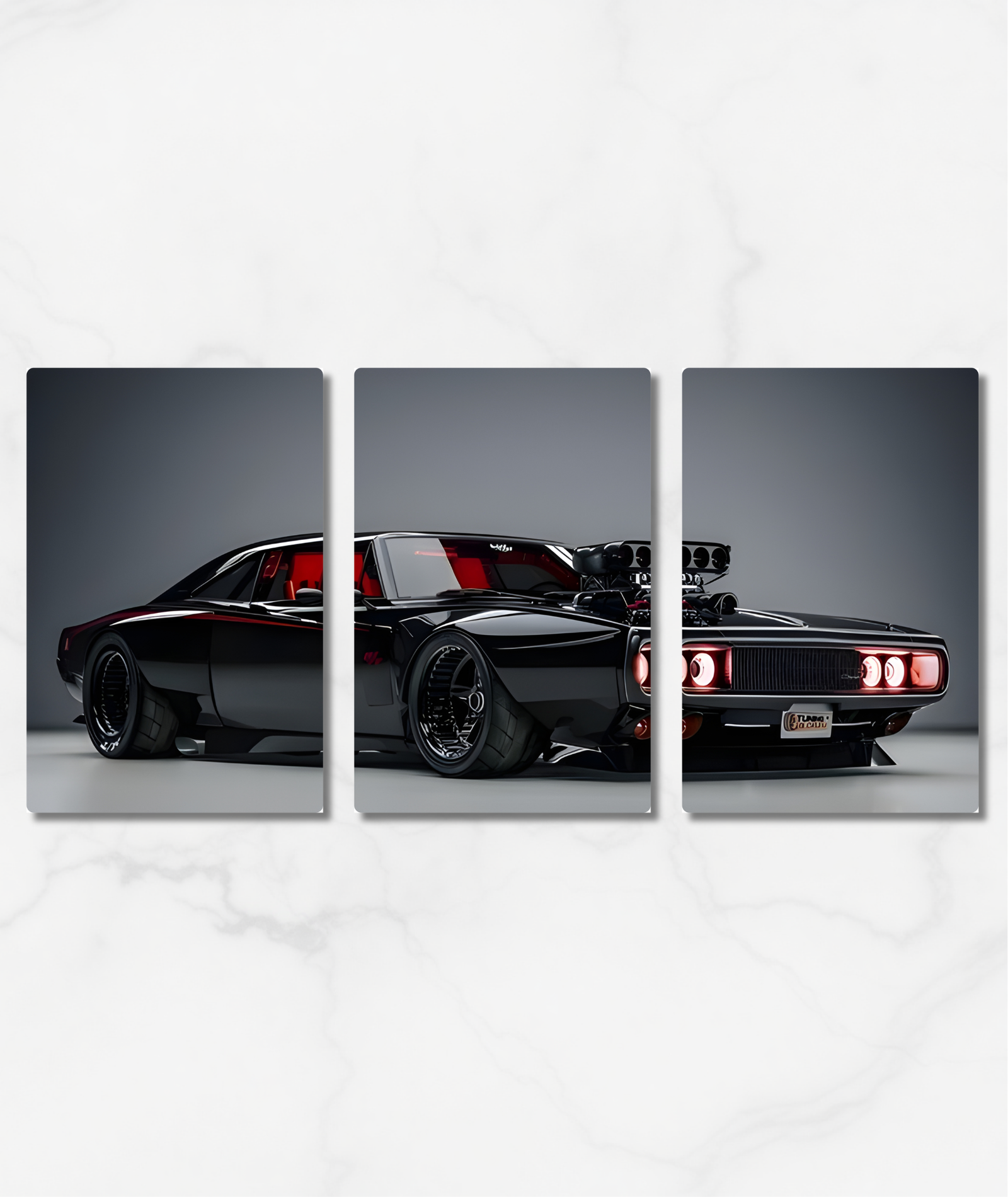 Set de 3 - Cuadro de auto clásico 001 - Imagen 2